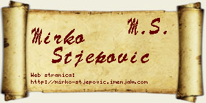 Mirko Stjepović vizit kartica
